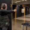 Shooter warming up at Tondi Lasketiir indoor range
