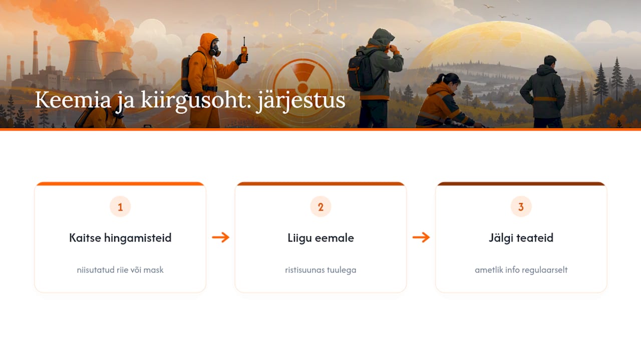 Juhised keemiliste ja kiirgusohu korral tegutsemiseks