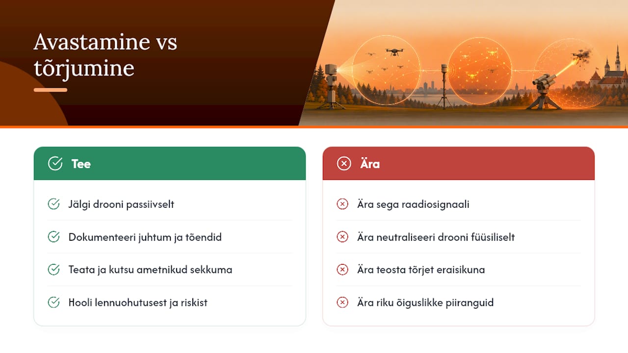 Mida tohib ja mida mitte: avastamine versus tõrjumine — overview diagram