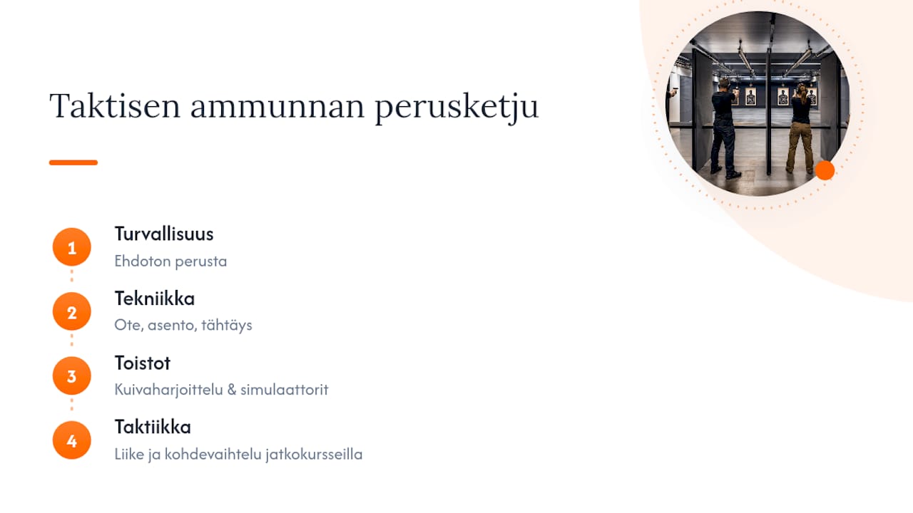 Kolme periaatetta taktisen ampumaharjoittelun toteuttamisessa