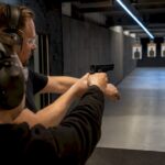 Supervised handgun practice inside Tallinn range