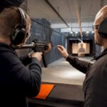 Supervised shooter training inside Tallinn range