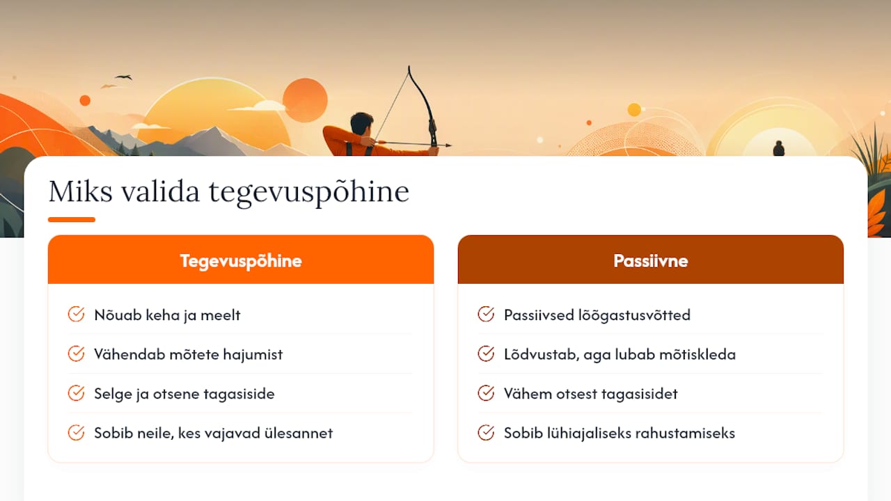 Miks tegevuspõhine lähenemine peaks olema esimene valik — overview diagram