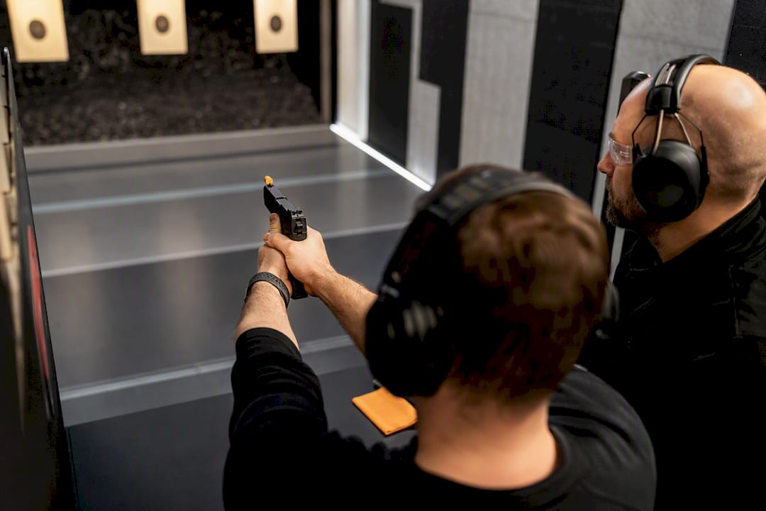 Coin balanced during supervised trigger drill