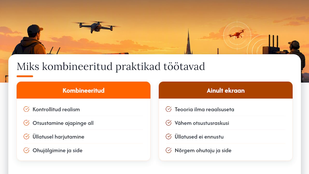 Instructor TO perspektiiv: miks kombineeritud praktikad toimivad meeskondadele — overview diagram