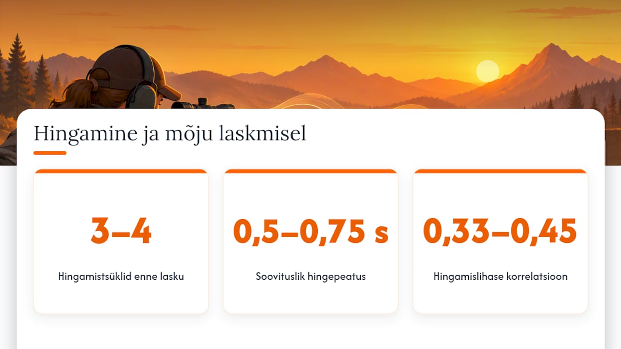 Hingamistsüklid ja soovituslik hingetõmbepaus