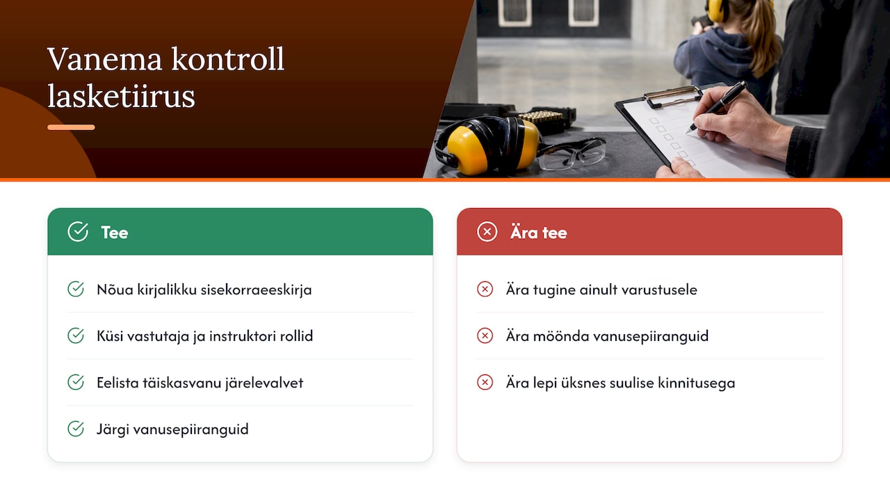 Mida enamik vanemaid lasketiiru ohutuse kohta valesti mõistab — overview diagram