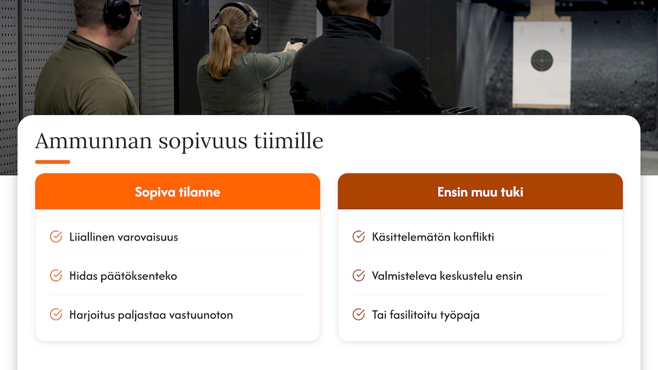 Kirjoittajan näkökulma: kenelle ammunta sopii ja mitä huomioida — overview diagram