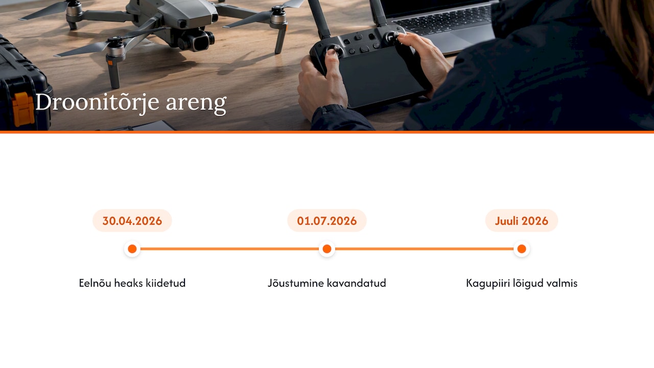 Kes Eestis droone tuvastab ja tõrjub — overview diagram