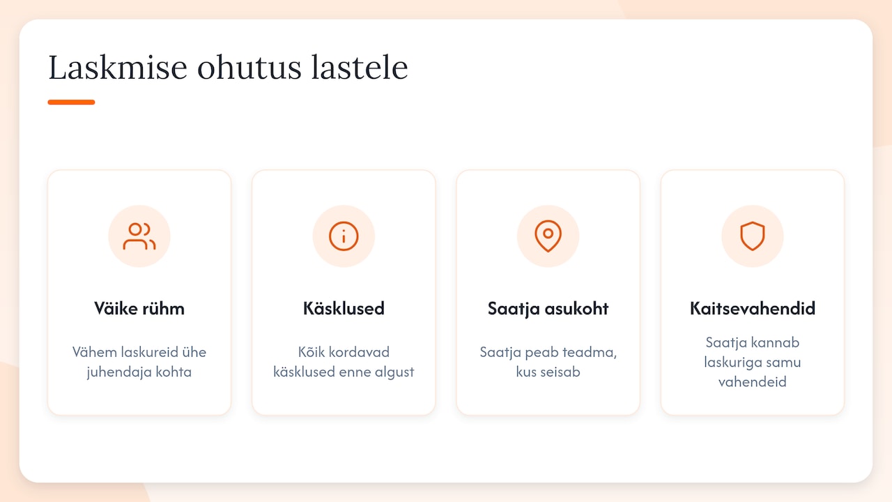 Neli põhireeglit laste ja algajate juhendamisel