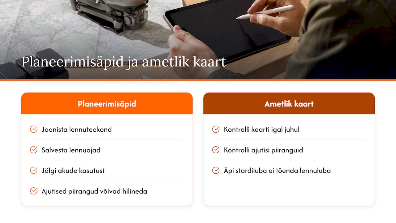 Planeerimisrakendus ei asenda ametlikku kaarti — overview diagram